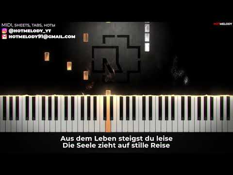 Rammstein - Adieu piano instrumental cover, lyrics