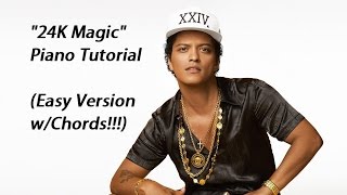How To Play 24K Magic by Bruno Mars on Piano