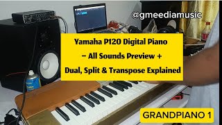 Yamaha P120 Digital Piano – All Sounds Preview + Dual, Split & Transpose Explained