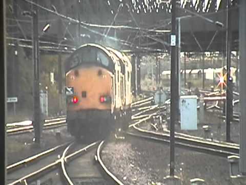 37601 & 37038 thrash and clag out of York light engine.