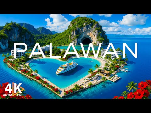 Palawan, Philippines 4K 🇵🇭 Breathtaking Lagoons, White Sands & Hidden Islands - 4K VIDEO UHD