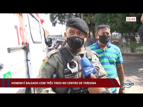 Homem leva três tiros ao lado do Palácio de Karnak, no Centro de Teresina 11 01 2021
