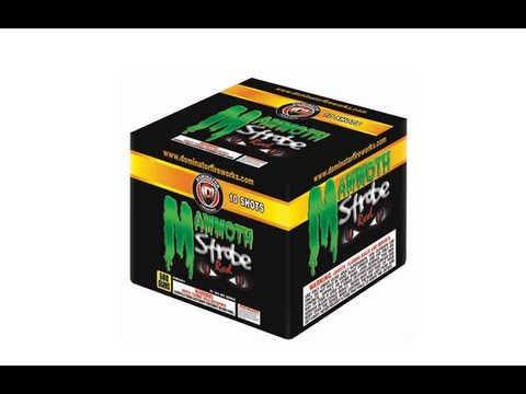 MAMMOTH STROBE RED 10 SHOT - DOMINATOR FIREWORKS - DM591