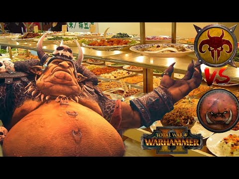 UNSTOPPABLE BULL MEETS IMMOVABLE BEER BELLY  - Beastmen vs Greenskins | Total War Warhammer 2