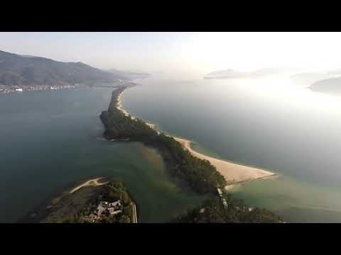 天橋立朝霧の空撮
