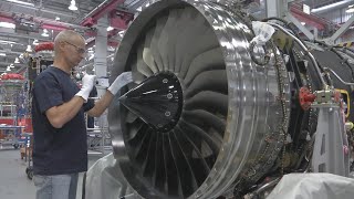 Rolls Royce Trent production of turbojet engines - YouTube