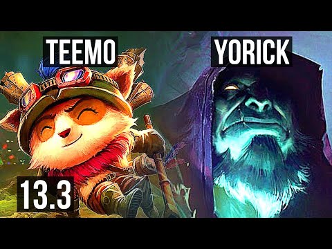 TEEMO vs YORICK (TOP) | 900+ games, 5/1/3, 900K mastery | KR Master | 13.3