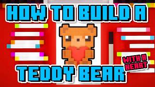 How To Build A Bear With A Heart - Minecraft Art