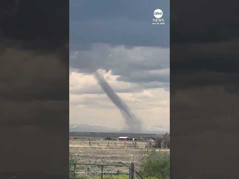 Landspout spotted swirling in Wyoming