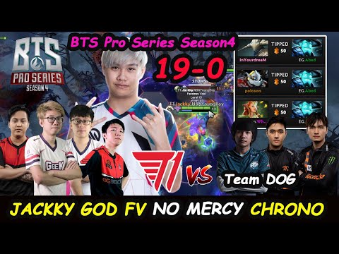 T1 vs Team Dog | Jackky [Faceless Void] 10K Carry IMBA DAMAGE Right click BTS Pro Series4 Game2