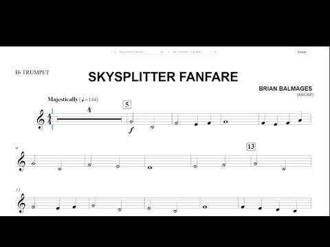 Skysplitter Fanfare - Trumpet Play Along