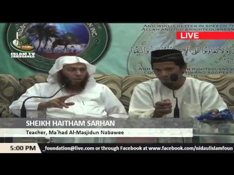 Ginisan sin Shirik iban sin Pagubat kaniya lecture by Sheikh Haitham Sarhan (Arabic/Tausug)