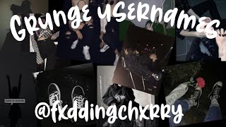 Grunge usernames that are NOT taken!
