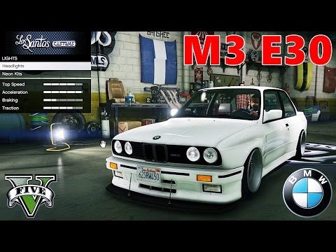 GTA V tuning the 1991 BMW M3 E30 car mod !!