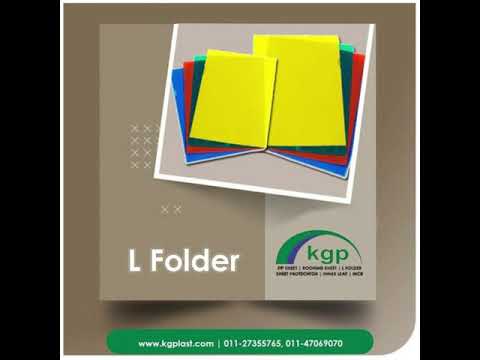 A4 Plastic L Folder