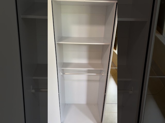 Guarda-Roupa Casal Carol 3 Portas de Correr com Espelho 4 Gavetas Branco - Panorama Móveis