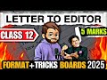 Letter To Editor Class 12 Letter To Editor Board Exam 2024 Letter Writing Format