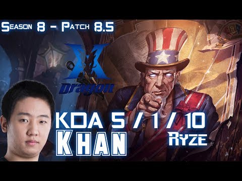 KZ Khan RYZE vs SWAIN Mid - Patch 8.5 KR Ranked