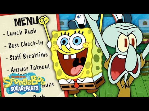 在蟹堡王的一整天？一小時一小時!| 海綿寶寶 (An Entire Day at The Krusty Krab ?? Hour by Hour! | SpongeBob)