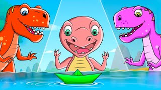 Row Row Row Your Boat | Baby Trex | FunForKidsTV - Nursery Rhymes &amp; Songs