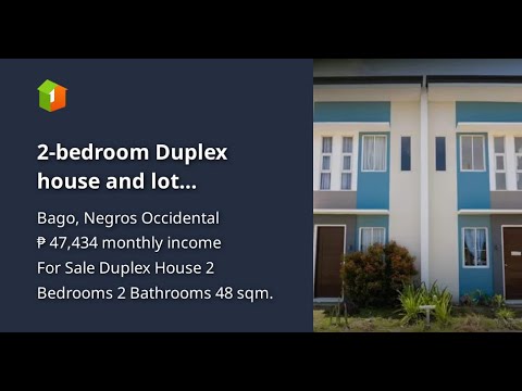 2-bedroom Duplex house and lot presselling unit  in taloc, Bago city