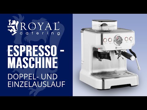 Video - Siebträgermaschine - Espressomaschine - 20 bar - 2,5 L Wassertank