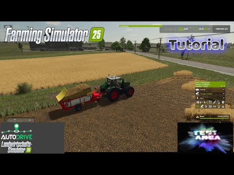 LS25 AutoDrive Tutorial - Stroh, oder Gras sammeln mit Autodrive und Courseplay