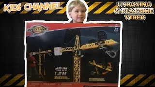 Toy Show: Mega Crane In The Fast Lane With Construction Vehicles | Kids Channel