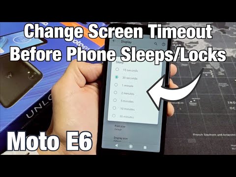 Moto E6: How to Change Screen Timeout Time (Sleep) Before Phone Locks (30 Seconds to 30 Minutes)