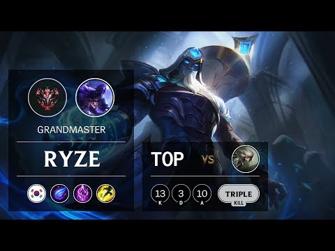 Ryze Top vs Camille - KR Grandmaster Patch 9.21