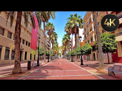 Huelva, Spain (4K UHD) City Walking Tour HOT SUMMER DAY 2023