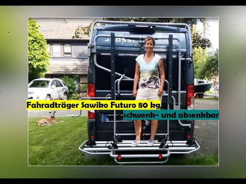absenkbarer Fahrradträger ohne Bohren, E Bike Lift, klappbarer E- Bike Fahrradträger, Sawiko Futuro