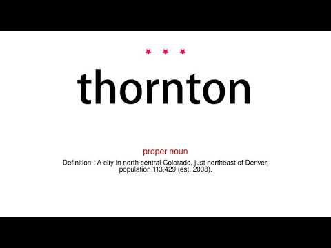 How to pronounce thornton - Vocab Today