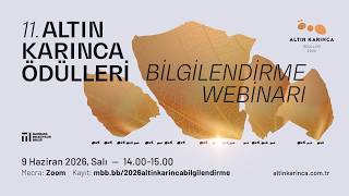 Altın Karınca Ödülleri 2026 - Bilgilendirme Webinarı