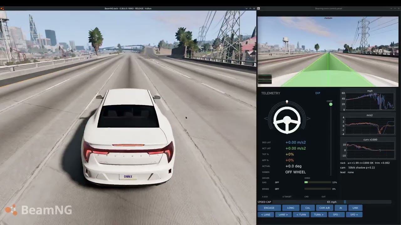 Demo video: openpilot's driving model driving in BeamNG