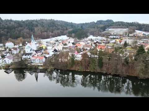 Ramspau am Fluss Regen aus der Vogelperspektive 🦅🏞