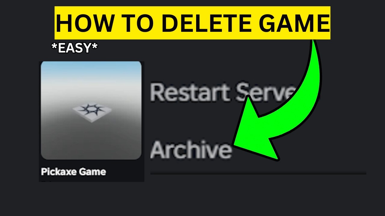 How To Delete Your Game on Roblox(EASY)