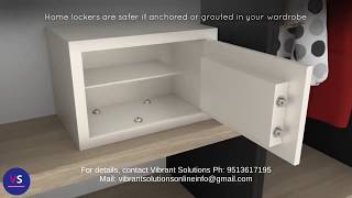 Godrej Safety Lockers installation anchored grouted inside wardrobe