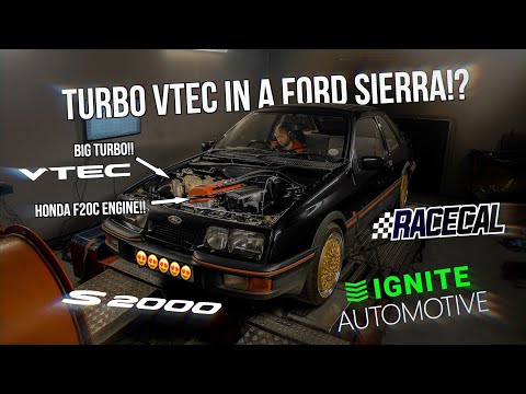 Classic Ford Sierra XR4i With CRAZY Turbo Honda S2000 Engine Swap Hits the Dyno!!