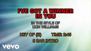 Don Williams - I&#39;ve Got A Winner In You (Karaoke)