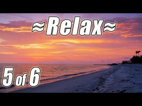 RELAXING NATURE SCENES #5 Ocean Sunset Waves Sounds of Nature Most Soothing Calming Beach Relaxation