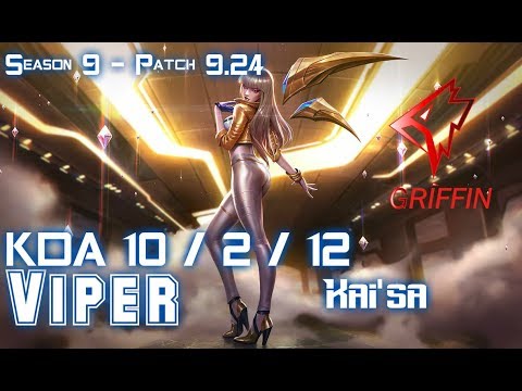GRF Viper KAI'SA vs CASSIOPEIA Bot - Patch 9.24 KR Ranked