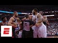 Washington Wizards, Toronto Raptors scuffle just minutes into Game 3 | ESPN