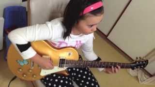 ROCKSMITH Audrey (9 years old) Plays Guitar - For a Fool - The Shins - 98+% ロックスミス２０１４