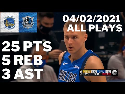 Kristaps Porzingis vs. Warriors: 25 pts, 5 reb, 3 ast ALL PLAYS 2020/2021 Regular Season [04.02.21.]