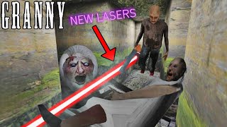 Granny adds Laser System to destroy Angelene spider and Grandpa in Granny Update By LGC