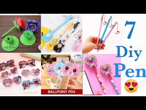 Diy Pen Decoration Idea/how to make homemade cute pen/easy pen decoration/school supply/paper crafts
