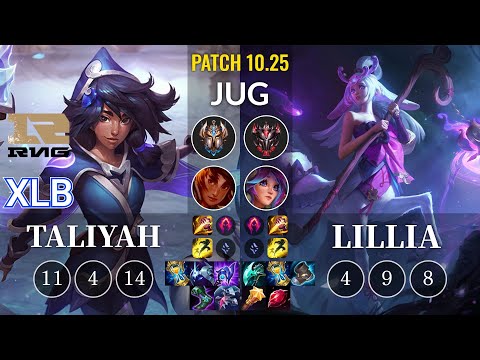 RNG XLB Taliyah vs Lillia Jungle - KR Patch 10.25