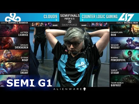 C9 vs CLG - Game 1 | Semi Finals S9 LCS Summer 2019 | Cloud 9 vs CLG G1