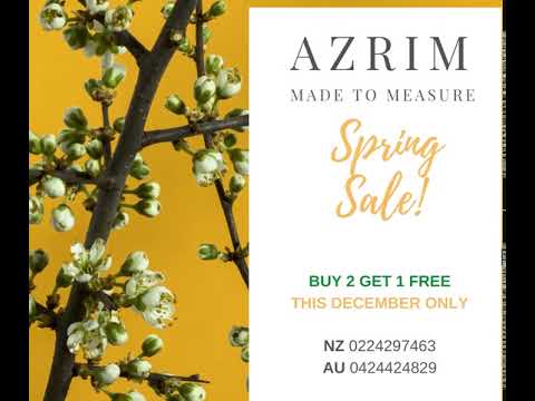 AZRIM Spring Sale: Made-to-Measure Buy 2 Get 3rd FREE - December 2020